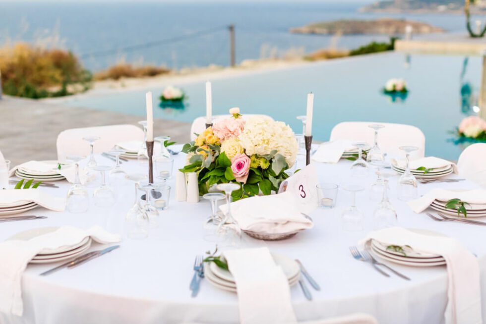 Wedding table setting